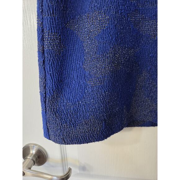 Hunter Bell Polly Blue Long Sleeved Mockneck Textured Shift Mini Dress, Size 0 - Picture 7 of 13